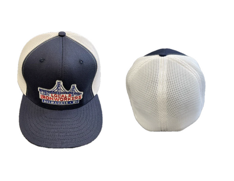 blue & white baseball cap