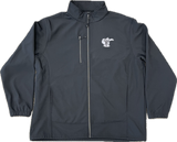 water repellant zip front soft-shell jacket