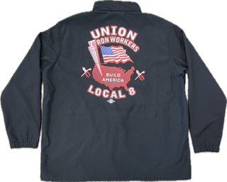 water repellant zip front soft-shell jacket